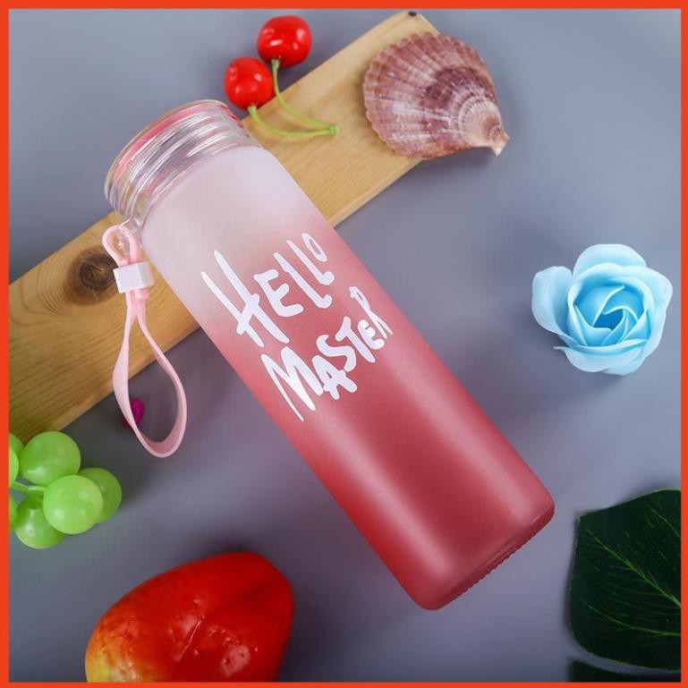Bình nước thủy tinh Hello Master 400ml
