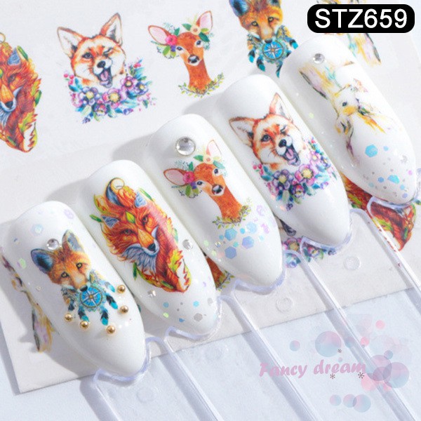 Set 3 tấm ticker dán trang trí móng tay