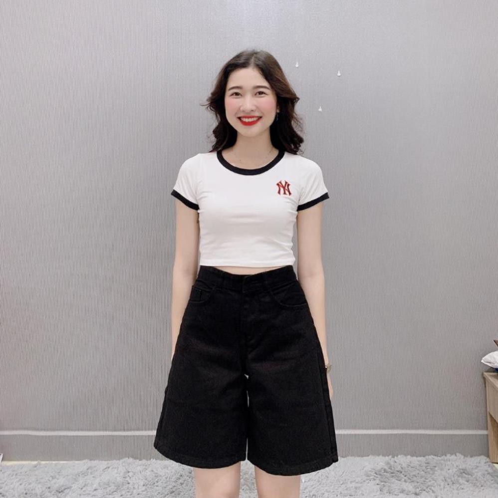 Quần Short Kaki Lửng Ulzzang, Ống rộng lưng cao Dáng Hàn Quốc SKA01  ྇  ༷