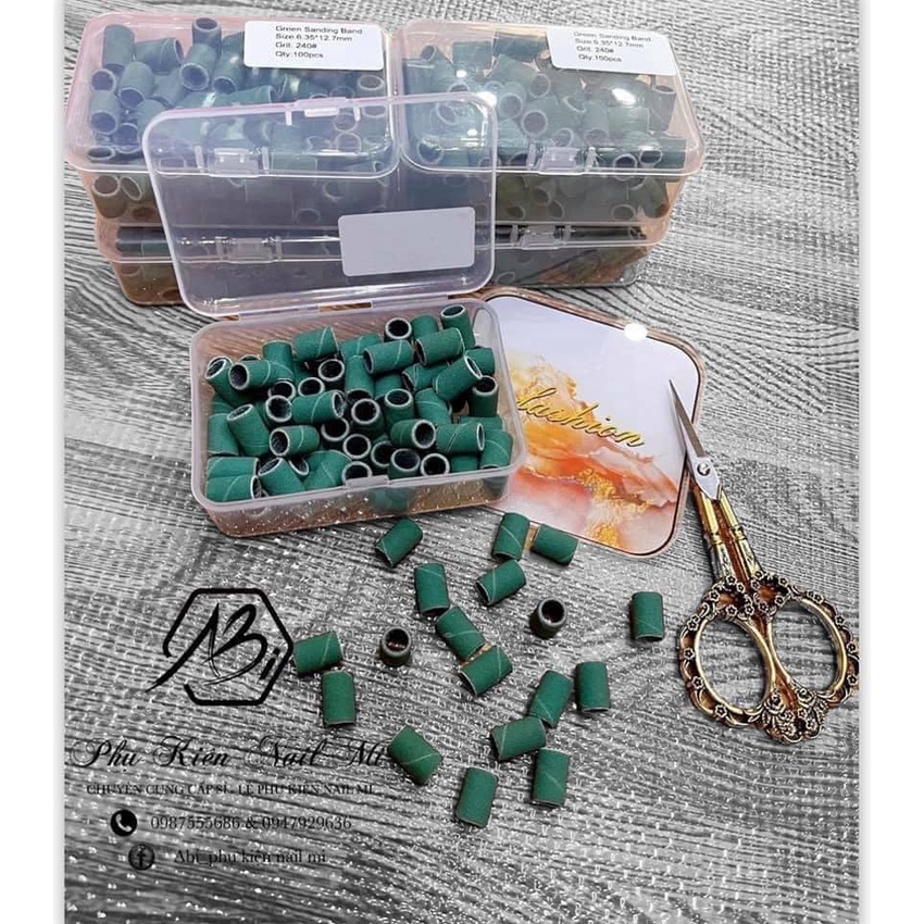 Đầu mài nhám mỹ màu xanh