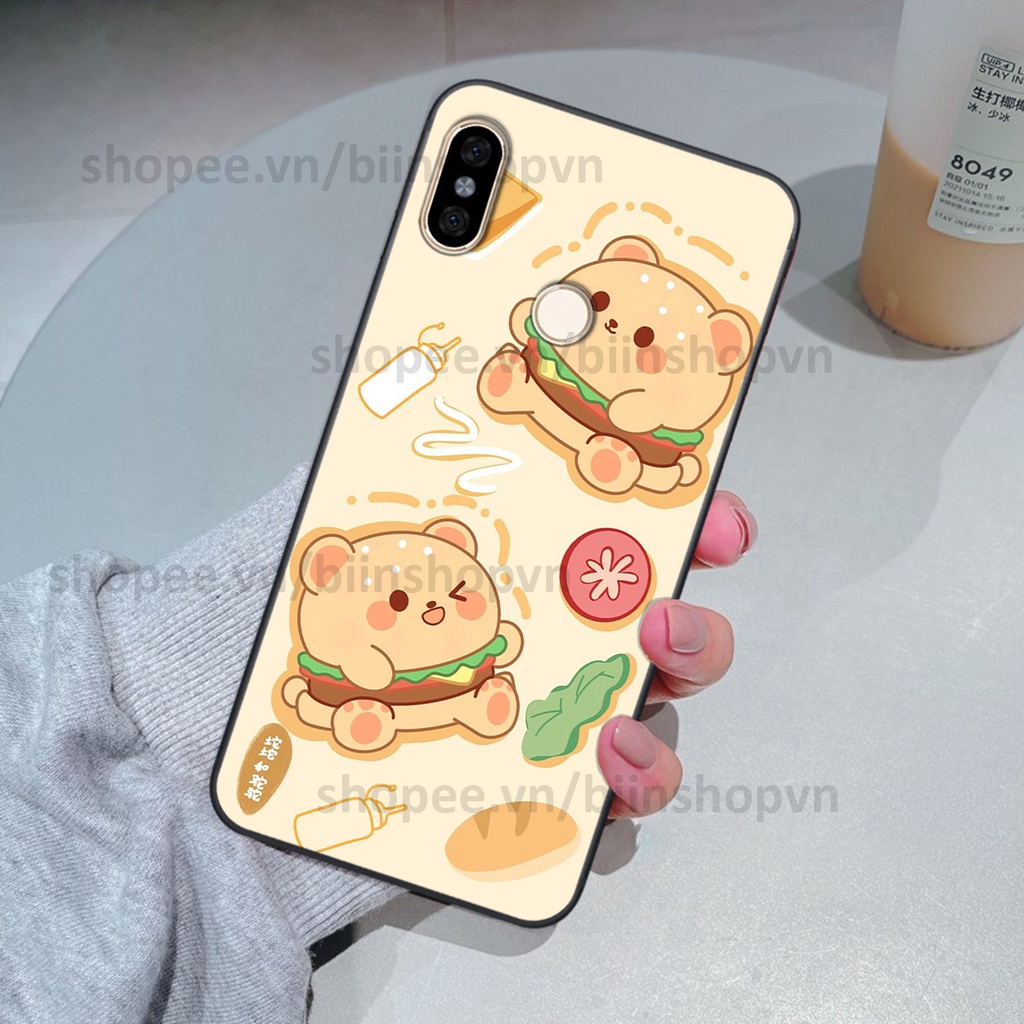 Ốp Xiaomi Redmi Note 5 / Note 6 in hình gấu chocolate kẹo ngọt siêu đẹp siêu xinh