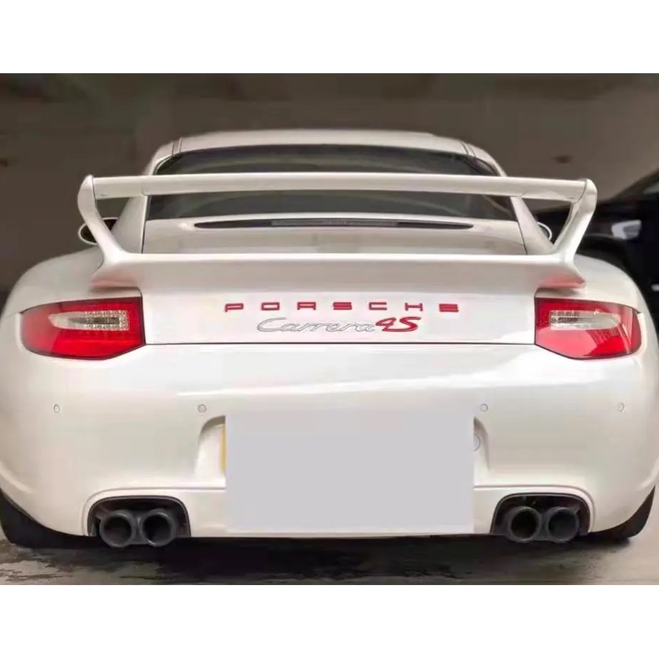 Porsche car logo English letters ABS material front S sticker Macan Cayman CARRERA Boxster Panamera Cayenne GTS TURBO 911 718 modified rear black red logo sticker