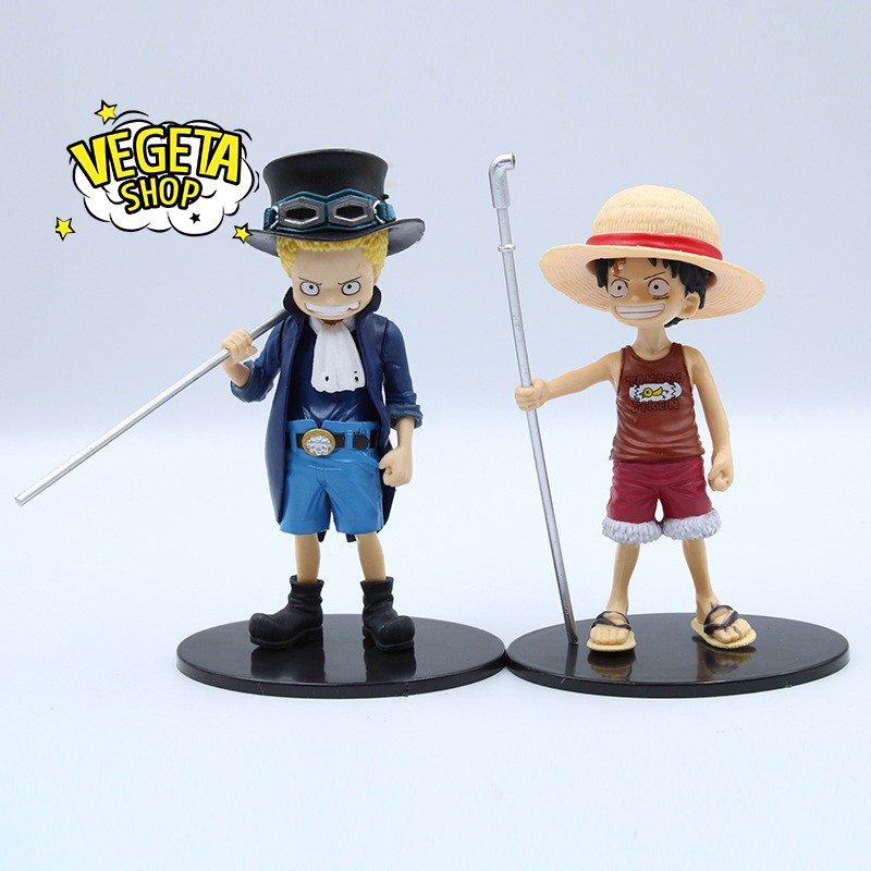 Mô hình One Piece - Bán lẻ 5 nhân vật Sabo, Ace, Luffy, Sanji, Zoro hồi nhỏ - Cao 15cm