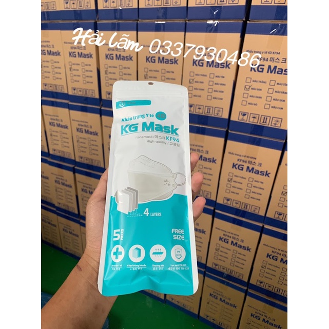 Set 5C Khẩu Trang 4 Lớp KF94 KG MASK Chống Bụi Mịn Và Kháng Khuẩn Hàng Cao Cấp Hàn Quốc