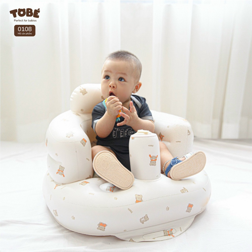 Ghế tập ngồi đa năng cao cấp Tobe phong cách Hàn Quốc cho bé bơm hơi tự động tiện lợi