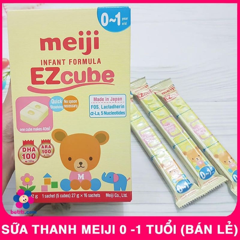 [Có Bán Lẻ Theo Thanh] Sữa Thanh Meiji 0 -1 Tuổi  - Sữa Meiji Thanh Nhập Khẩu Cho Bé