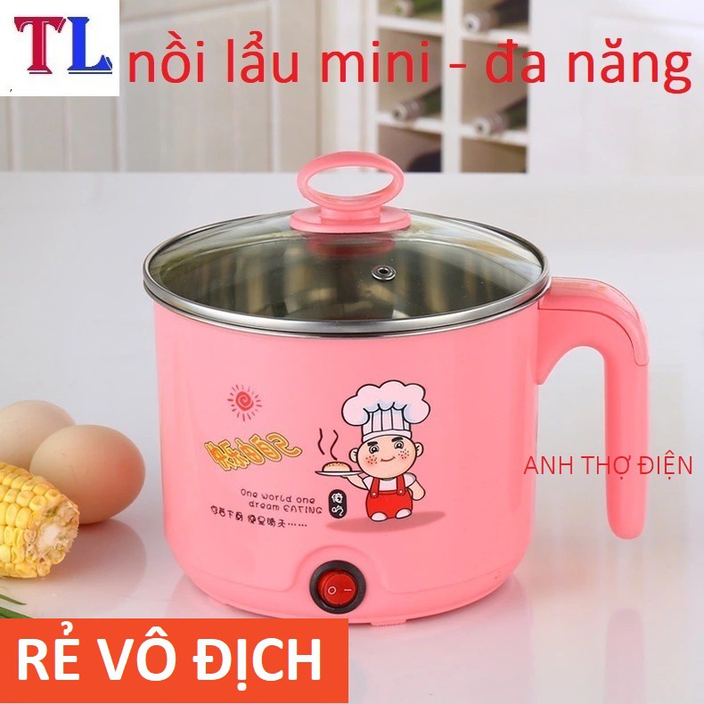 nồi lẩu mini nấu mì - nồi lẩu đa năng 18cm-24-26cm-28cm 1 tầng