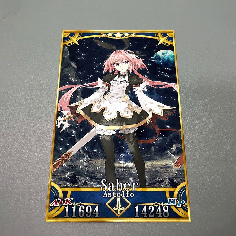Thẻ bài custom card bánh xốp anime Fate/Grand Order FGO để sưu tầm tự chọn Astolfo