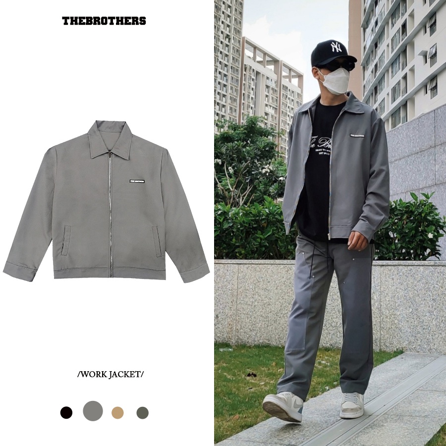 Áo khoác nam Khaki Work Jacket THEBROTHERS - chất dày dặn nhiều màu Form rộng unisex