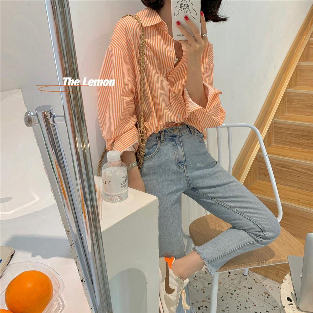 Áo Sơ Mi Nữ Dài Tay Cổ Bẻ Thời Trang Hàn