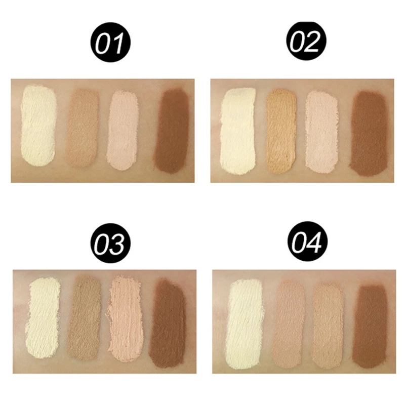 [Hàng mới về] Hộp kem che khuyết điểm dưỡng ẩm cho mặt lâu trôi kiềm dầu 4 màu sắc