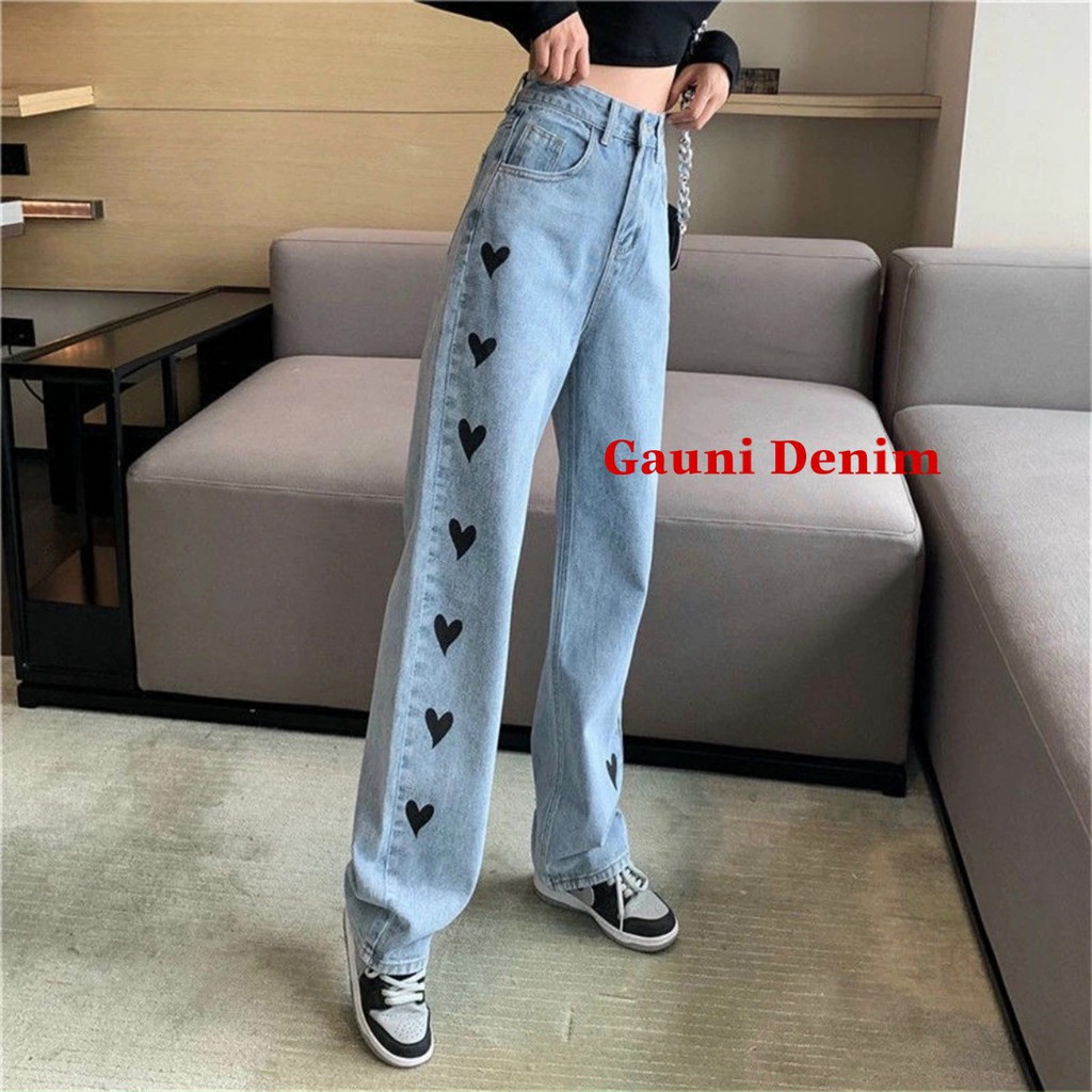 Quần jeans ống rộng nữ  🚀FREESHIP🚀 Quần bò ống rống cạp cao lưng cao