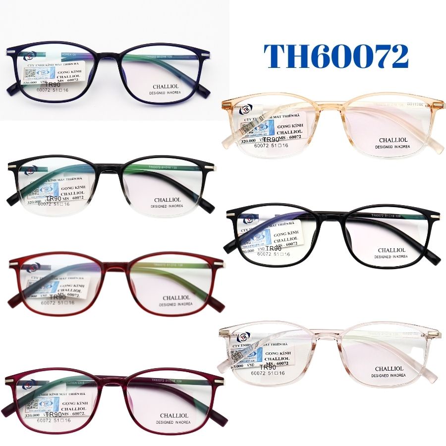 Gọng kính nữ oval THIÊN HÀ OPTICAL chất liệu nhựa dẻo, bền nhẹ, phong cách trẻ trung hiện đại form nhỏ CHALLIOL 60072