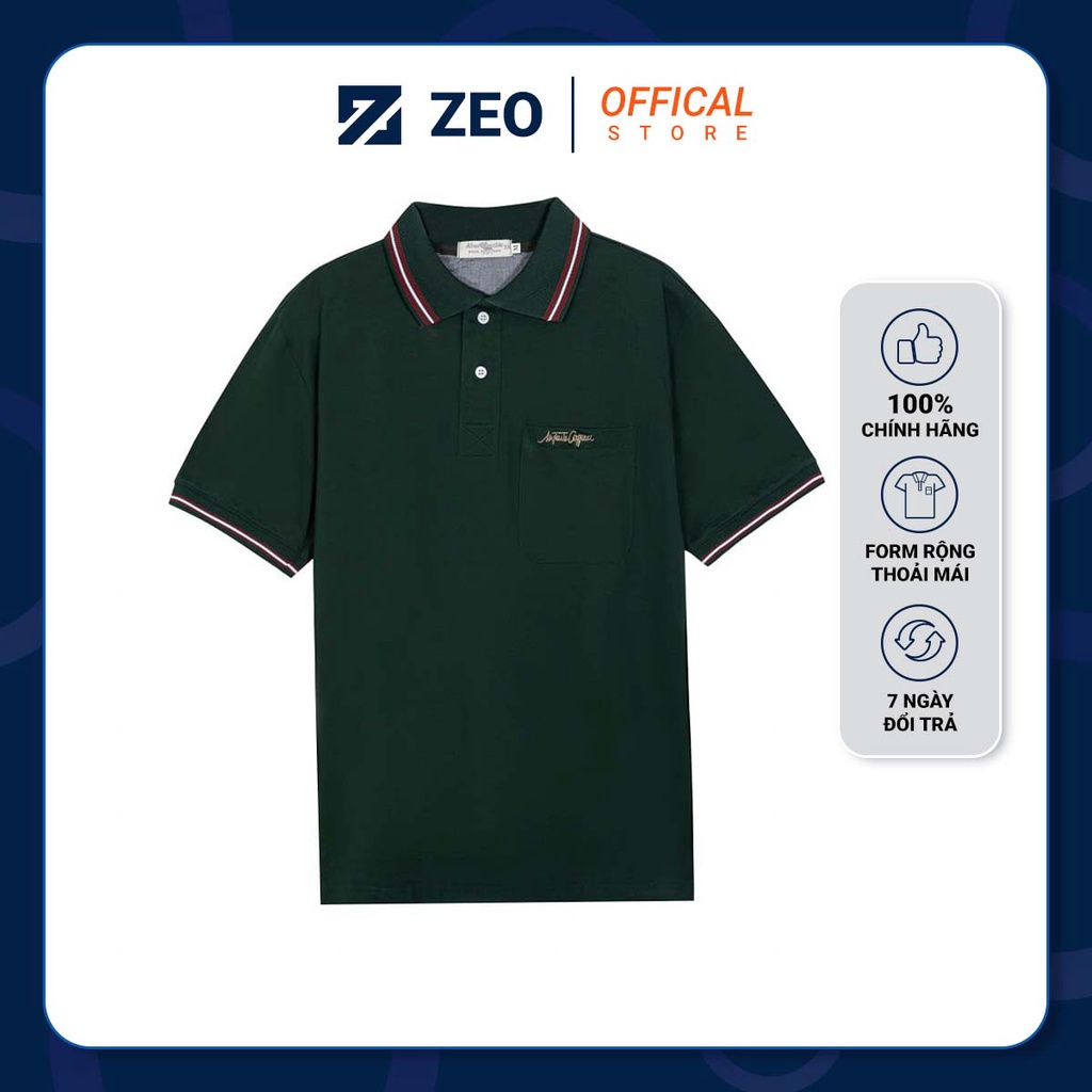 Áo thun nam có cổ bẻ trung niên Cao Cấp ZEO STORE vải Cotton form rộng thoải mái