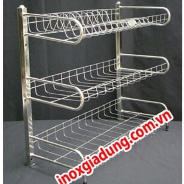 Kệ bát inox 3 tầng 60cm ×50cm