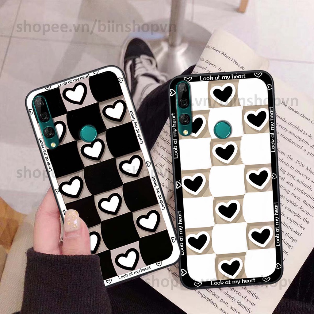 Ốp Huawei Y9 2019 / Y9 Prime 2019 caro trái tim nhiều màu sắc, đầy cá tính, khẳng định phong cách