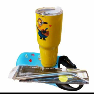 Ly giữ nhiệt thái lan 900ml tặng kèm túi, ống hút va cọ rửa ly (nã TC0005)