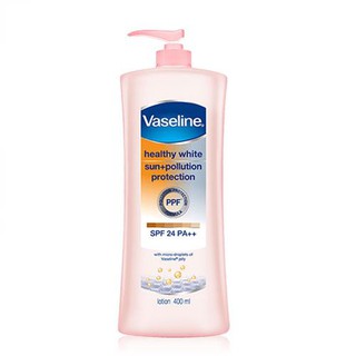 Sữa dưỡng thể trắng da Vaseline Healthy White Sun Pollution SPF24 400ml