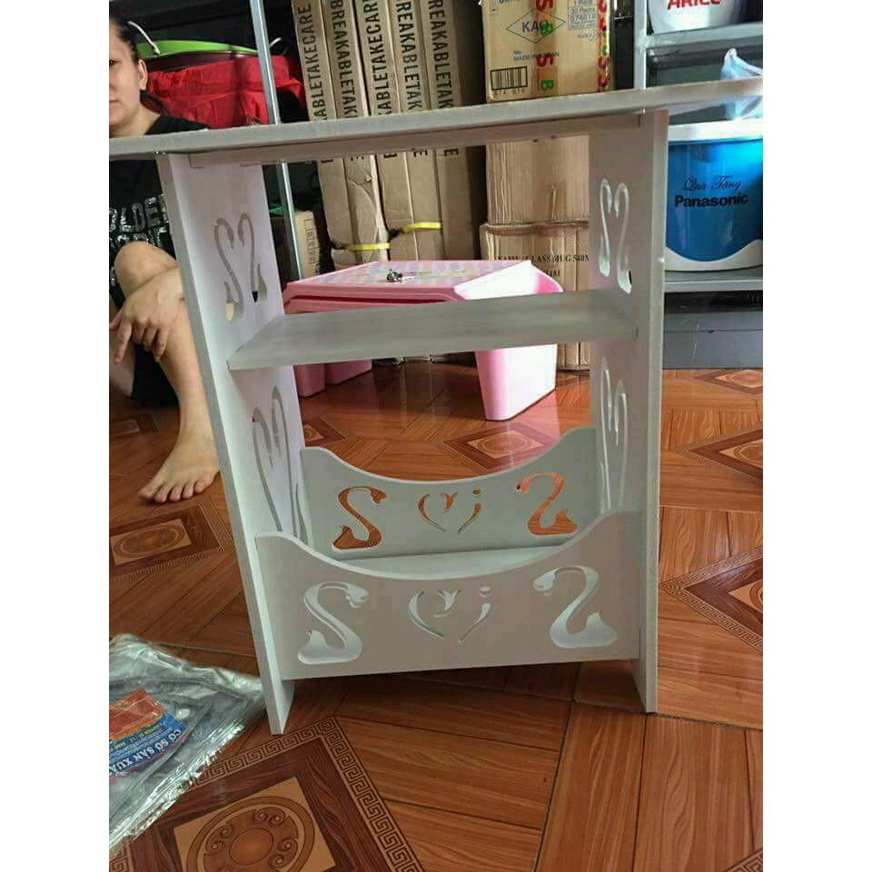 Kệ Gỗ Thiên Nga trắng Để Đầu Giường