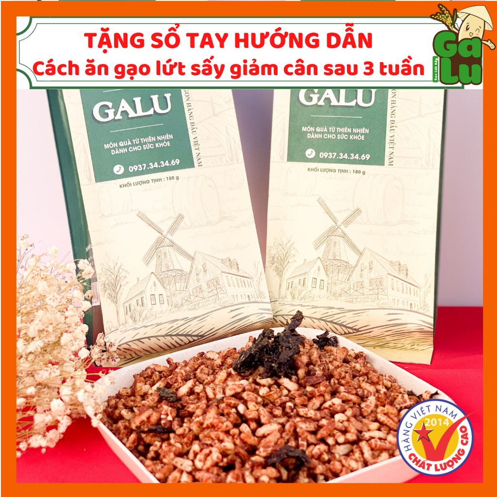 Gạo Lứt Sấy Rong Biển Galu Hũ(Túi) 500gram + Tặng sổ hướng dẫn cách ăn giảm cân sau 3 tuần ( Đầy đủ giấy VSATTP ) | BigBuy360 - bigbuy360.vn