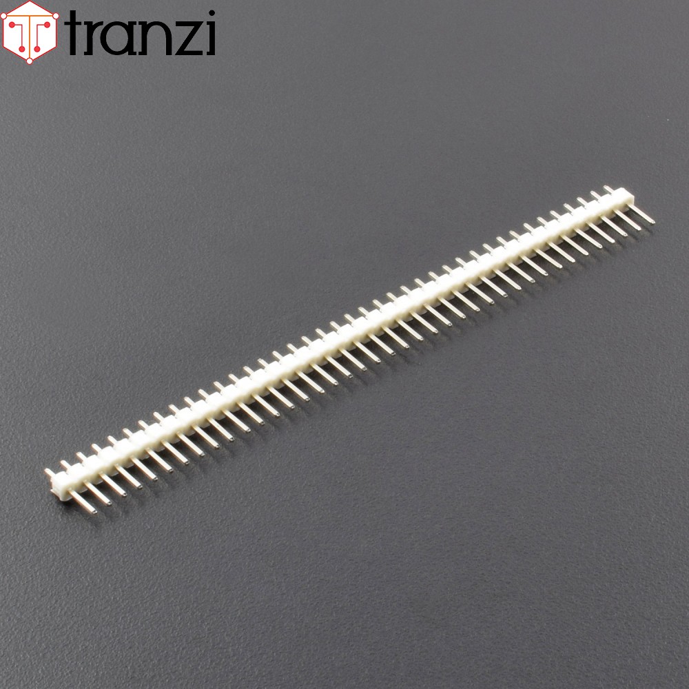 Giăm cắm 2.54mm đơn đực thẳng 40P 11.34mm trắng mạ Niken - túi  5 cái