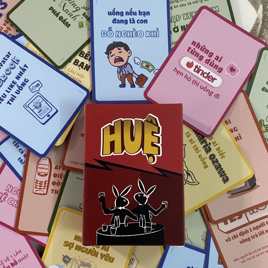 Bộ bài huệ drinking game boardgame cho cặp đôi nhóm bạn hottrend nhiều mẫu Deme