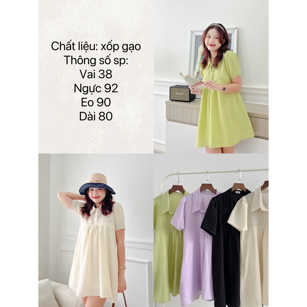 ĐẦM BABYDOLL CỔ ÁO SOMI XINH XẮN NHIỀU MÀU - CUTIE DRESS