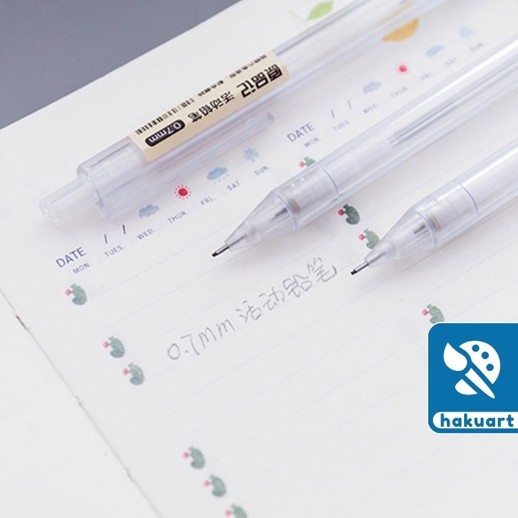 Bút Chì Bấm Trong Suốt 0.5mm TM01720 - Văn Phòng Phẩm Haku