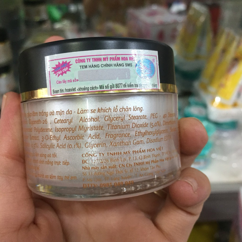 KEM TRẮNG DA NGỌC TRAI VIP HOA VIỆT VICTORY.