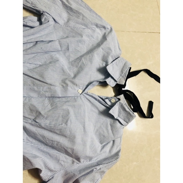 Đầm sơ mi nơ lưng