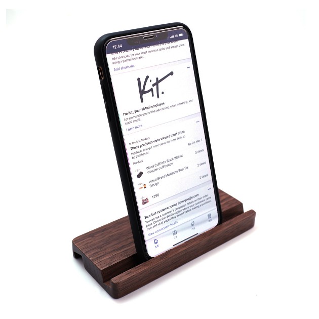 Giá đỡ gỗ óc chó đen cao cấp cho điện thoại - Kệ để smartphone xem phim chống trượt nhiều kích thước | BigBuy360 - bigbuy360.vn