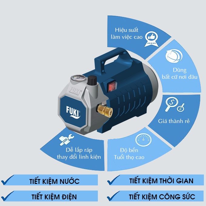 Máy xịt rửa xe cao áp Fuki F20 Plus 2500W