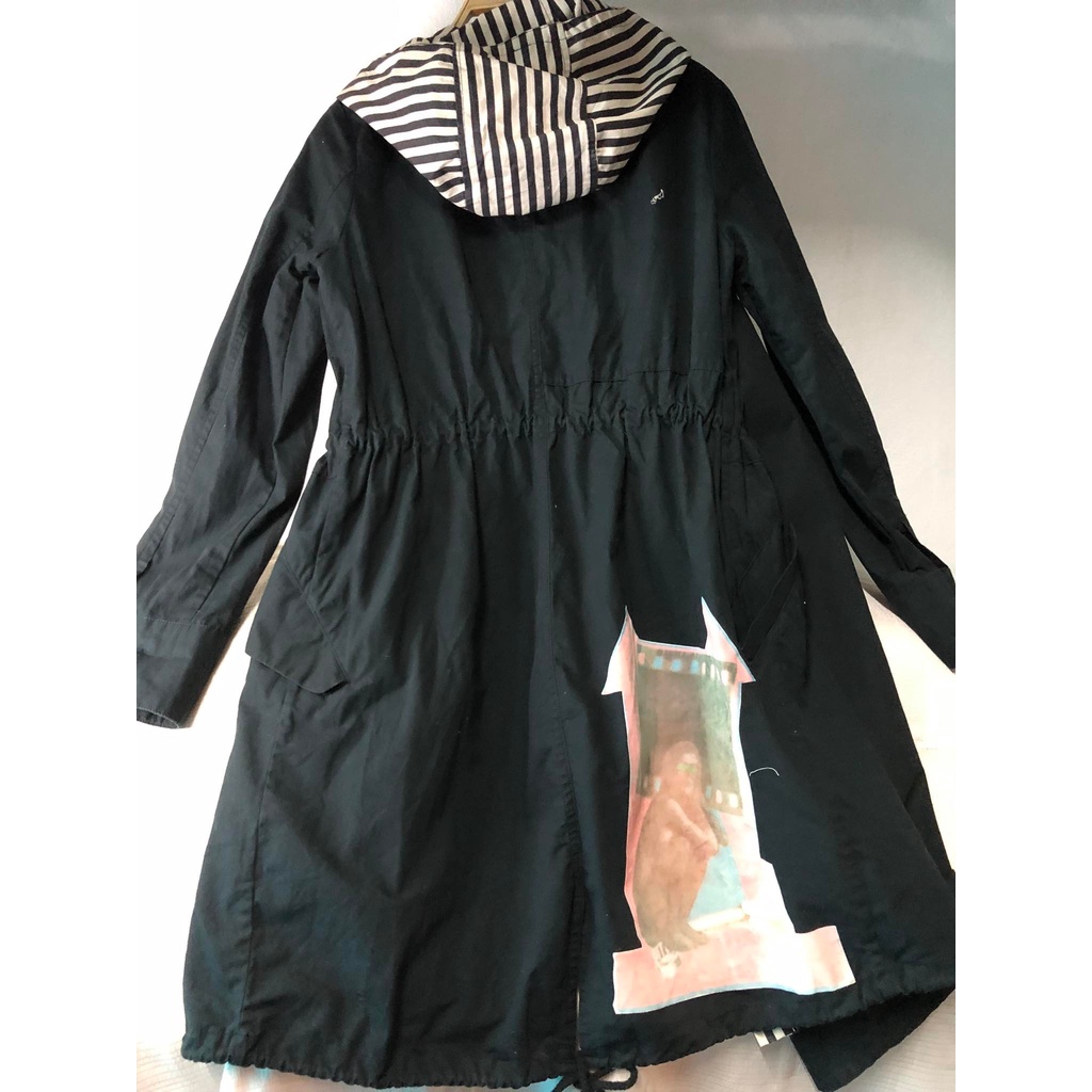 AK180 Áo khoác kiểu KAKI dáng dài sau lưng dán hình seêxyyy hàng 2hand độ mới cao TIEM2021