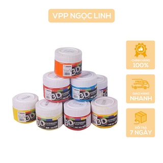 Màu acrylic 3d vẽ lên vải, vẽ tường, tranh giấy, custom giày 100ml bộ 12 màu văn phòng phẩm Ngọc Linh