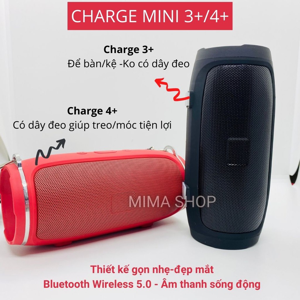 Loa bluetooth nghe nhạc charge mini 3+/charge mini 4+ Có bass, nghe hay và pin trâu - BH 1 đổi 1