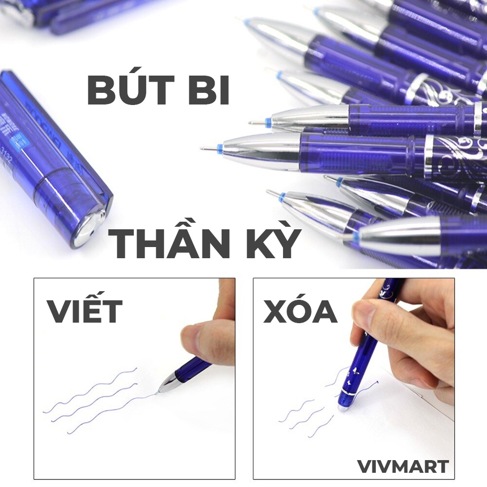 ✅ [GIÁ SỈ] BÚT BI MA THUẬT VIẾT XONG TẨY XÓA ĐƯỢC ( MỰC MÀU ĐEN)