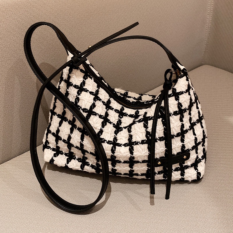 Túi Đeo JASMIN NOIR Chéo Vai Bằng Len Thời Trang Đơn Giản Dễ Thương Cho Nữ