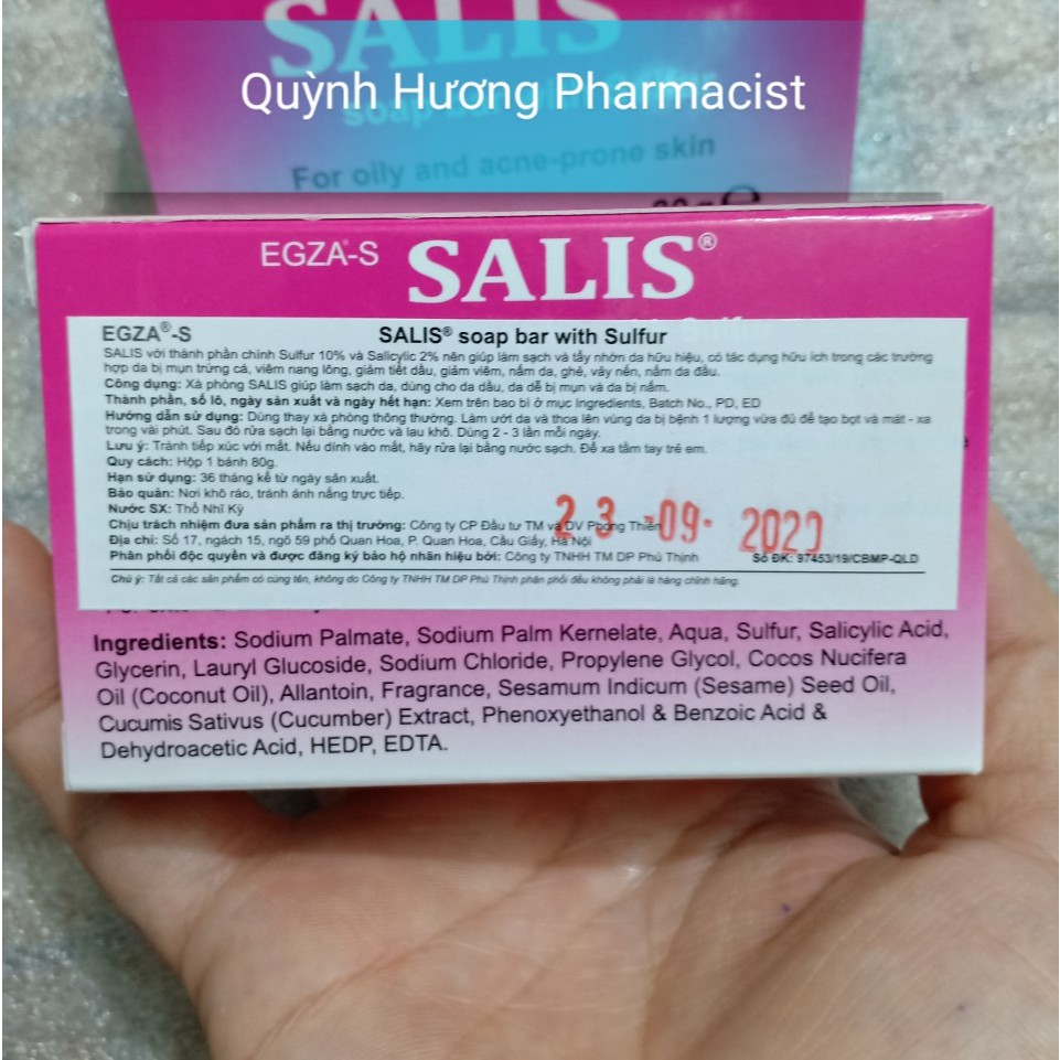 Xà phòng SALIS 80g giúp làm sạch cơ thể