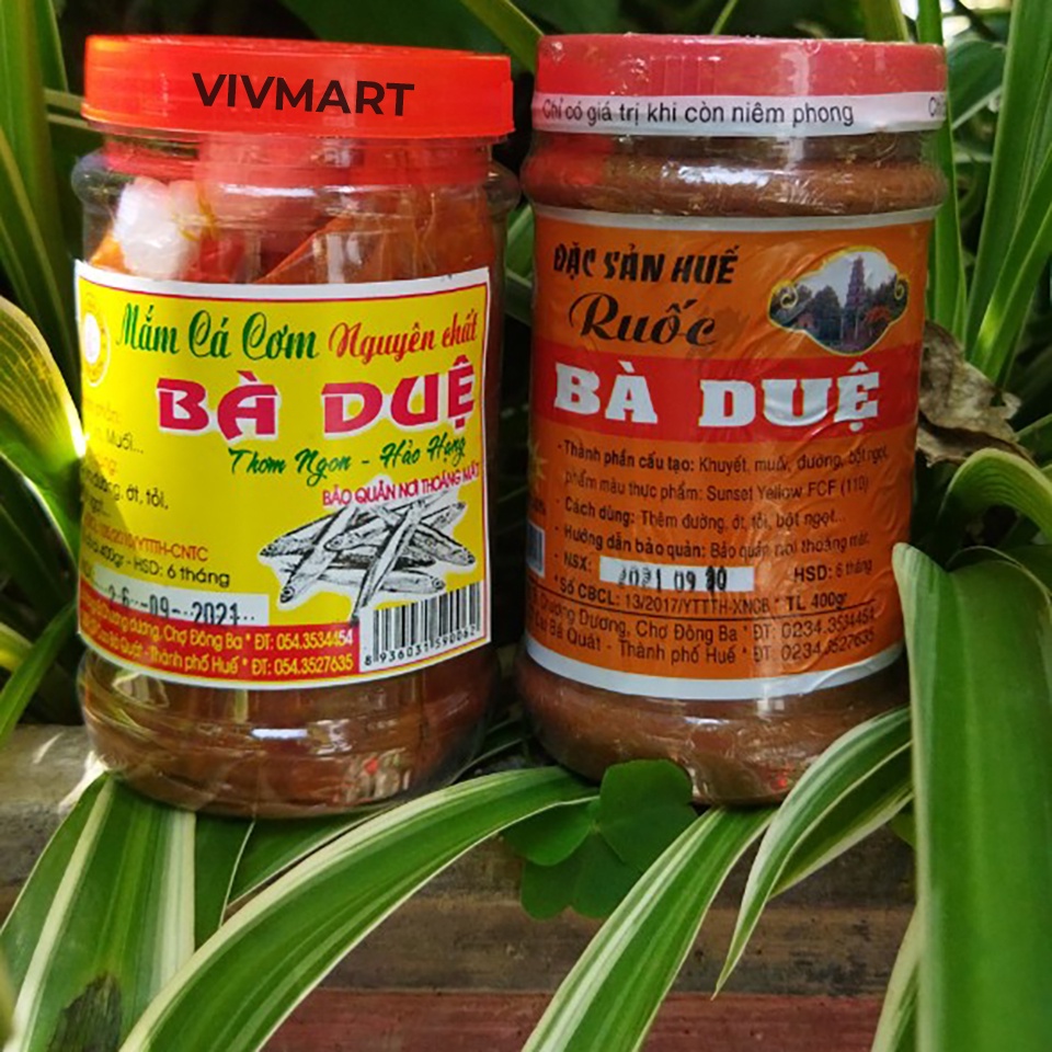 ✅ COMBO 2 ĐẶC SẢN HẢO HẠNG - MẮM CÁ CƠM BÀ DUỆ 400g VÀ RUỐC BÀ DUỆ 400g