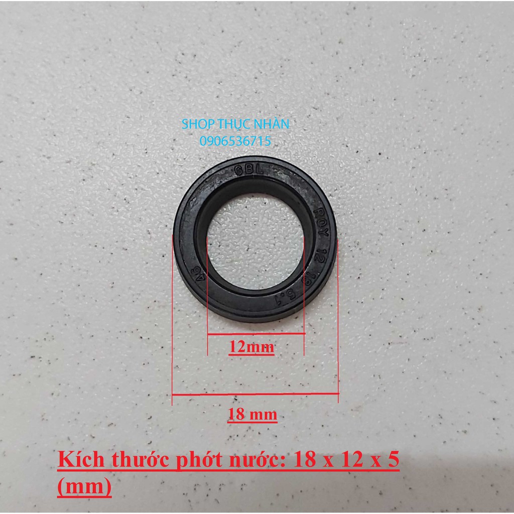Combo 1 bộ 3 cái phớt nước 18X12X5MM máy rửa xe cao áp