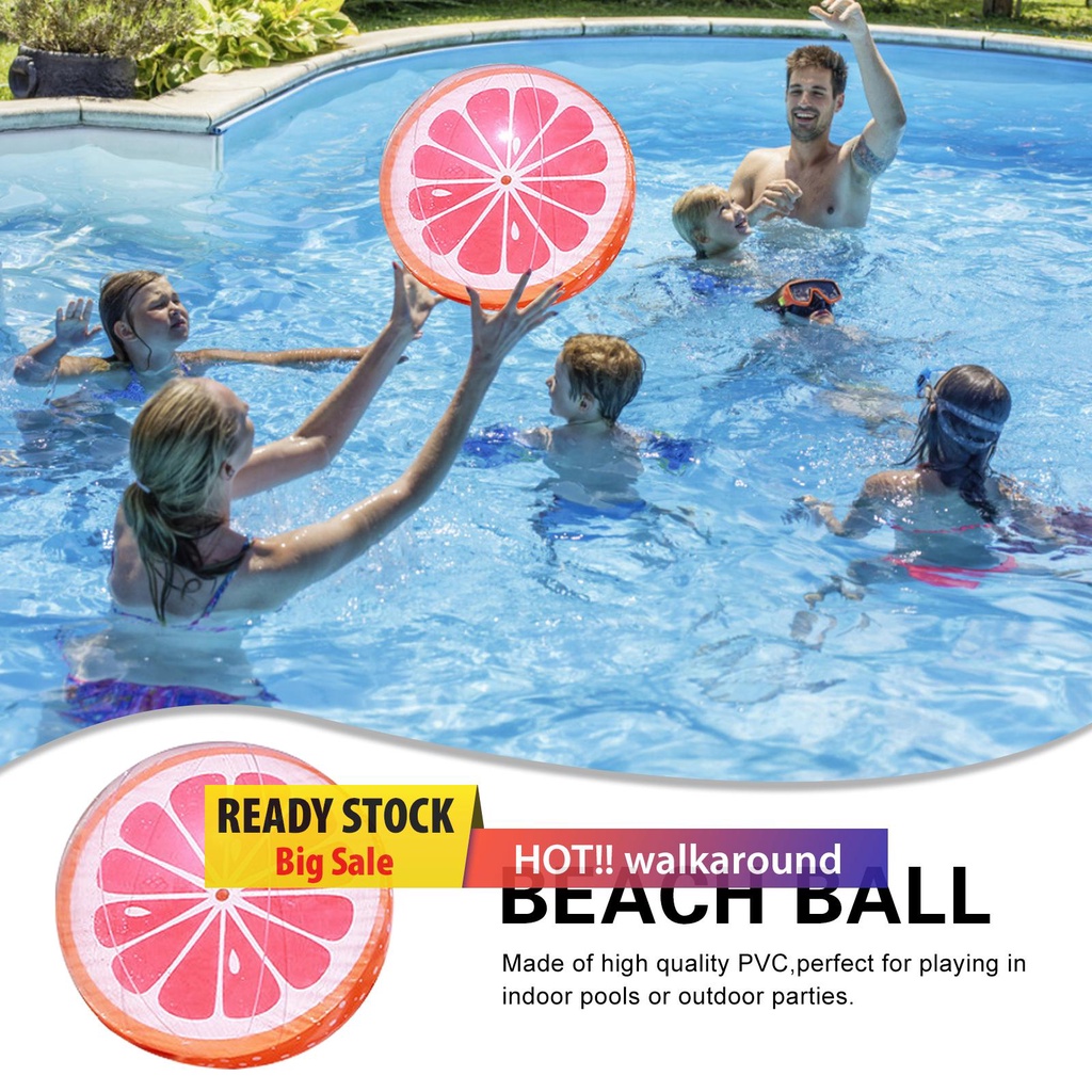 walkaround Beach Ball - 12 inch Vacation Pool Party Favors Water Toy Beach Ball Game