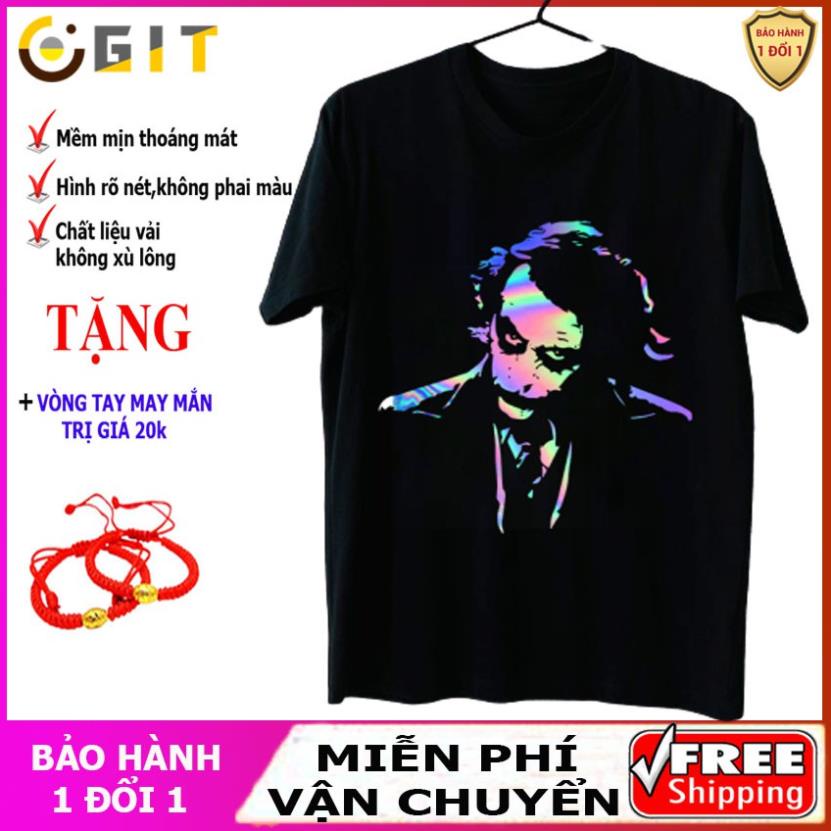 P7HJK - Áo phông phản quang bảy màu Hình Joker, áo thun nam nữ, quần khaki, quần nữ, sét bộ mặc ở nh