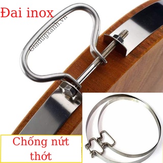 Đai inox chống nứt thớt nghiến tay cầm thớt không rỉ siêu bền GIADUNGXANH