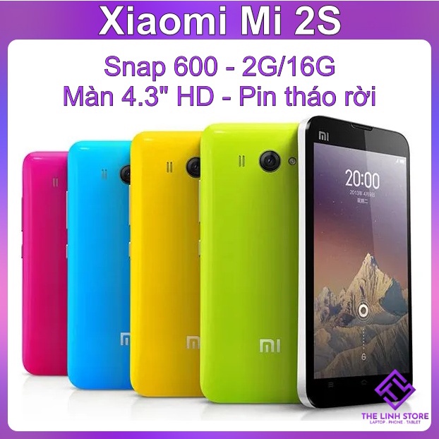 Điện thoại Xiaomi Mi 2s ram 2G 16G - Nhỏ gọn Pin tháo rời được