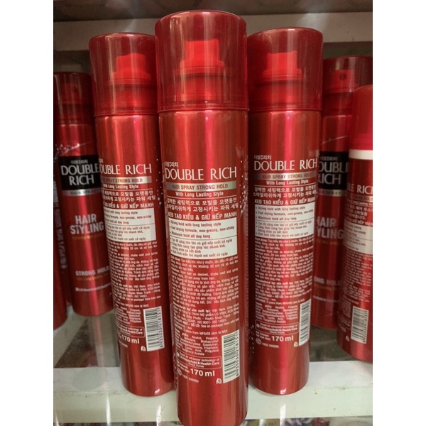 Keo xịt giữ nếp tóc Double Rich Hair Spray 170ml