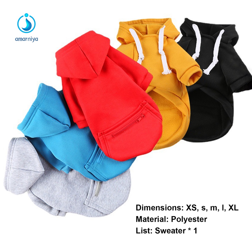 Bộ Áo Hoodie Giữ Ấm Phối Túi Sau Lưng Dành Cho Cún Cưng