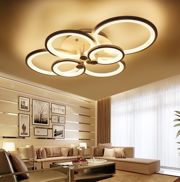 Đèn  Ốp Trần Hiện Đại 6 Cánh - Điều Khiển Từ Xa