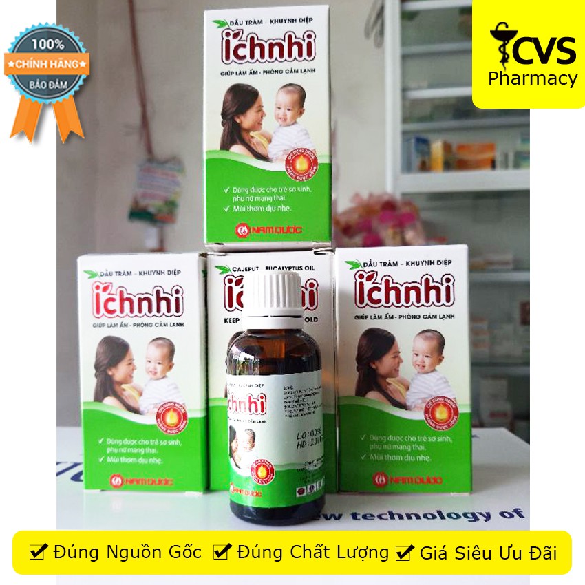 Dầu Tràm Khuynh Diệp Ích Nhi - Giúp làm ấm, phòng ngừa cảm lạnh, giảm ho, hắt hơi, nghẹt mũi - cvspharmacy