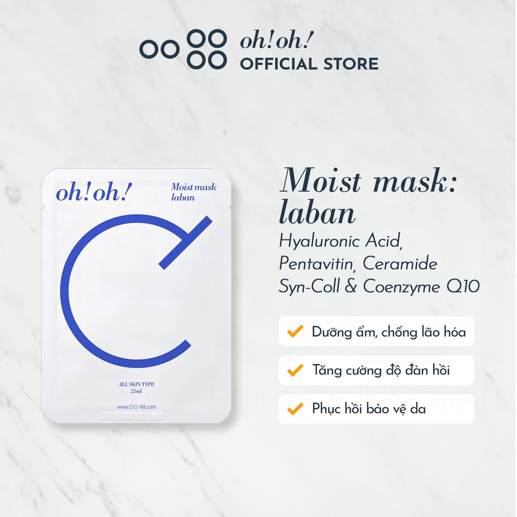 Mặt Nạ Ceramide Phục Hồi Da oh!oh! Moist mask : laban  ohoh oh oh