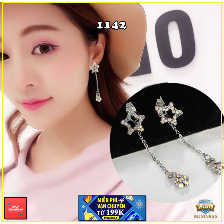 BÔNG TAI THỜI TRANG ĐÍNH ĐÁ KIỂU HÀN QUỐC SANG CHẢNH SH1142